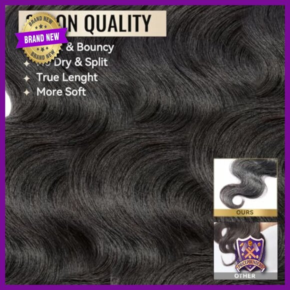 Brazilian Virgin Hair Extensions 22 Inch Body Wave Bundles Silky Soft main image 6